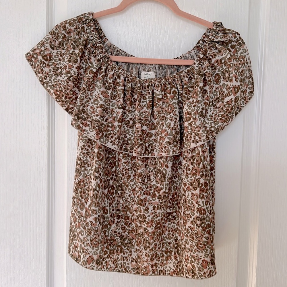 Wilfred Promener Blouse, leopard print, size M